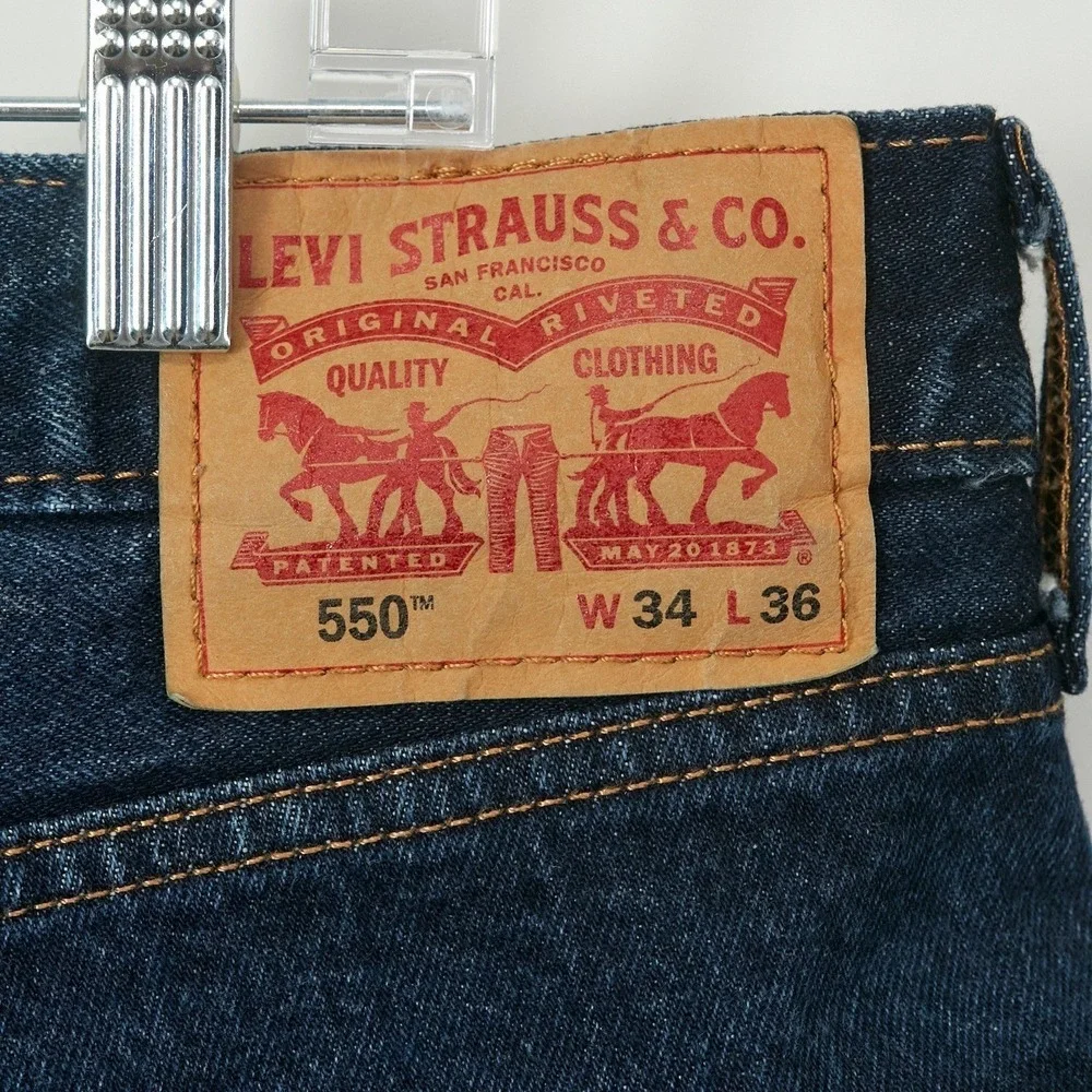 Levi's 550 Relaxed Fit Jeans Men's W34 L36 Denim Pants FITS 34x34.5